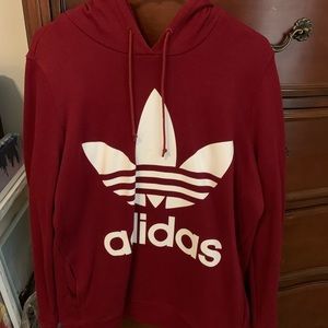 Burgundy Adidas hoodie
